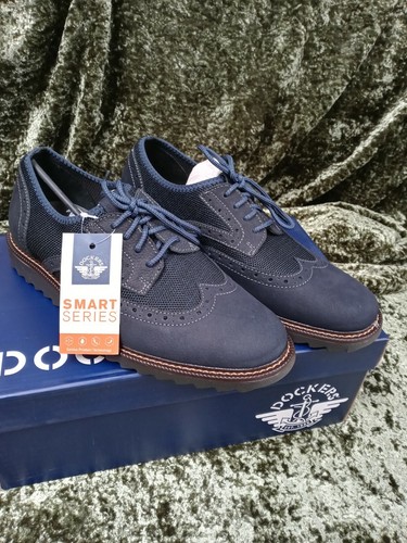 Navy Wingtip Oxford Shoes 