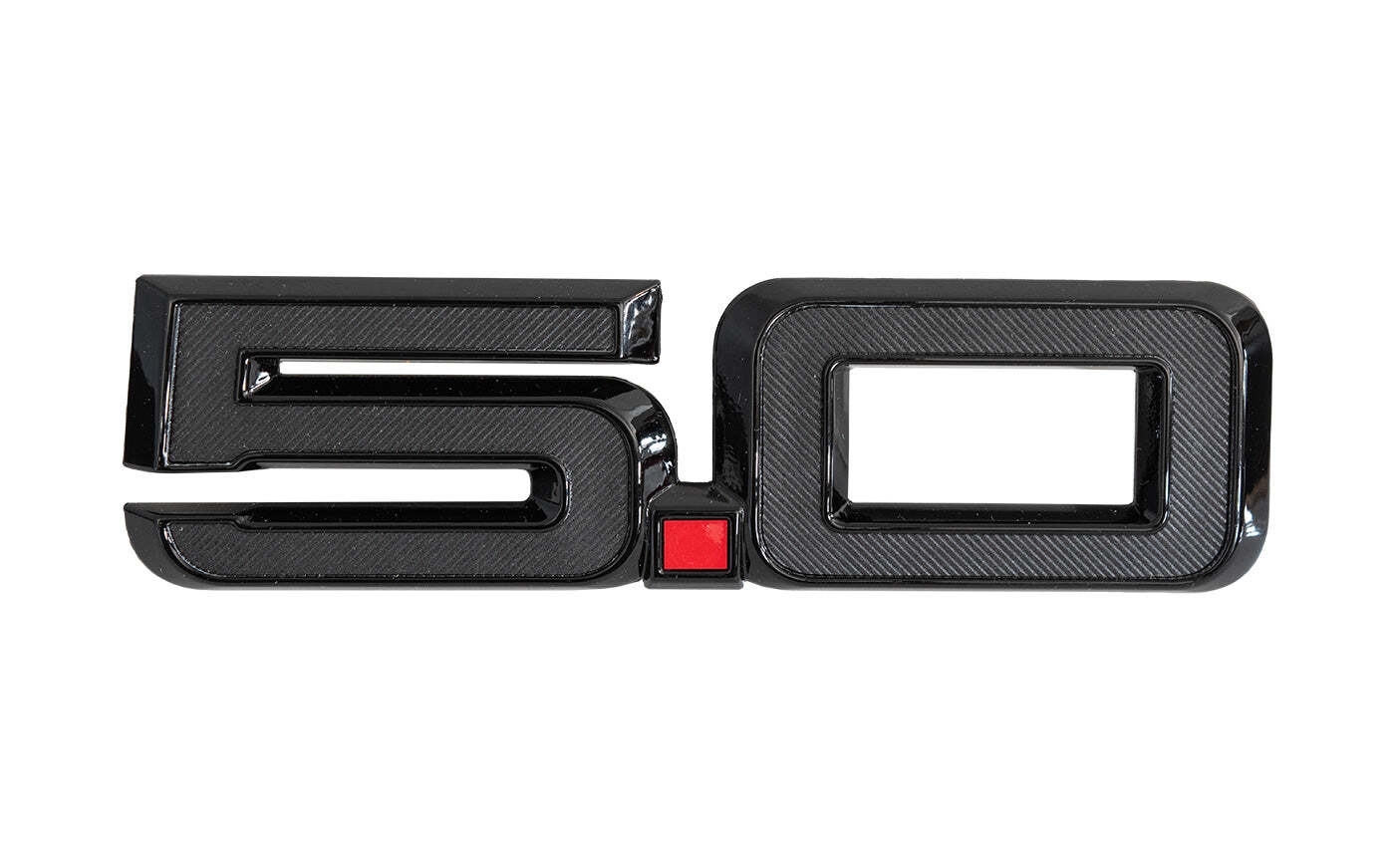 Lot de 2 emblèmes latéraux 5.0 3D de remplacement pour Mustang GT PR3Z-16228-D 2024 (chromé