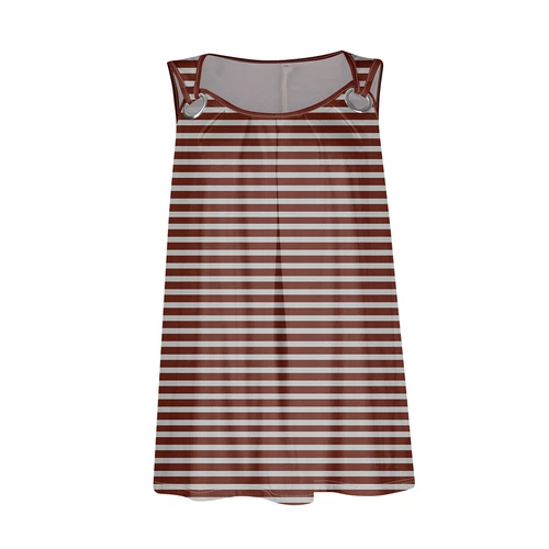 Summer Womens Tank Tops Casual Flowy Ladies Sleeveless Pleated Striped Tunics - Bild 8 von 24