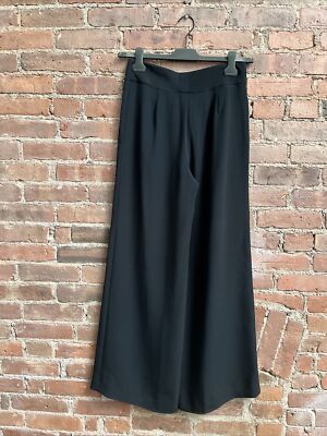 Vintage Krizia Women's Wide Leg Pants, Sz 40, Black Italy | eBay
