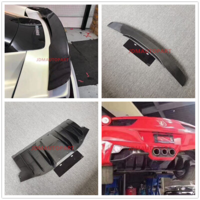Carbon Fiber Rear Diffuser Rear Wing Body Kit For Ferrari 458 2010-2015 ...
