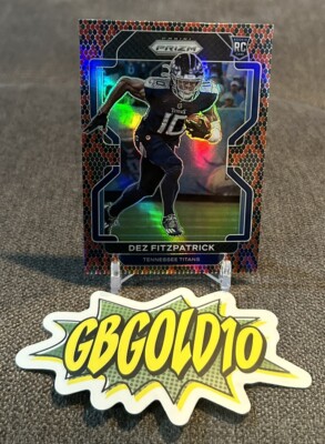 2021 Panini Prizm Dez Fitzpatrick  Rookie RC Snake Skin SSP Case Hit Titans #366