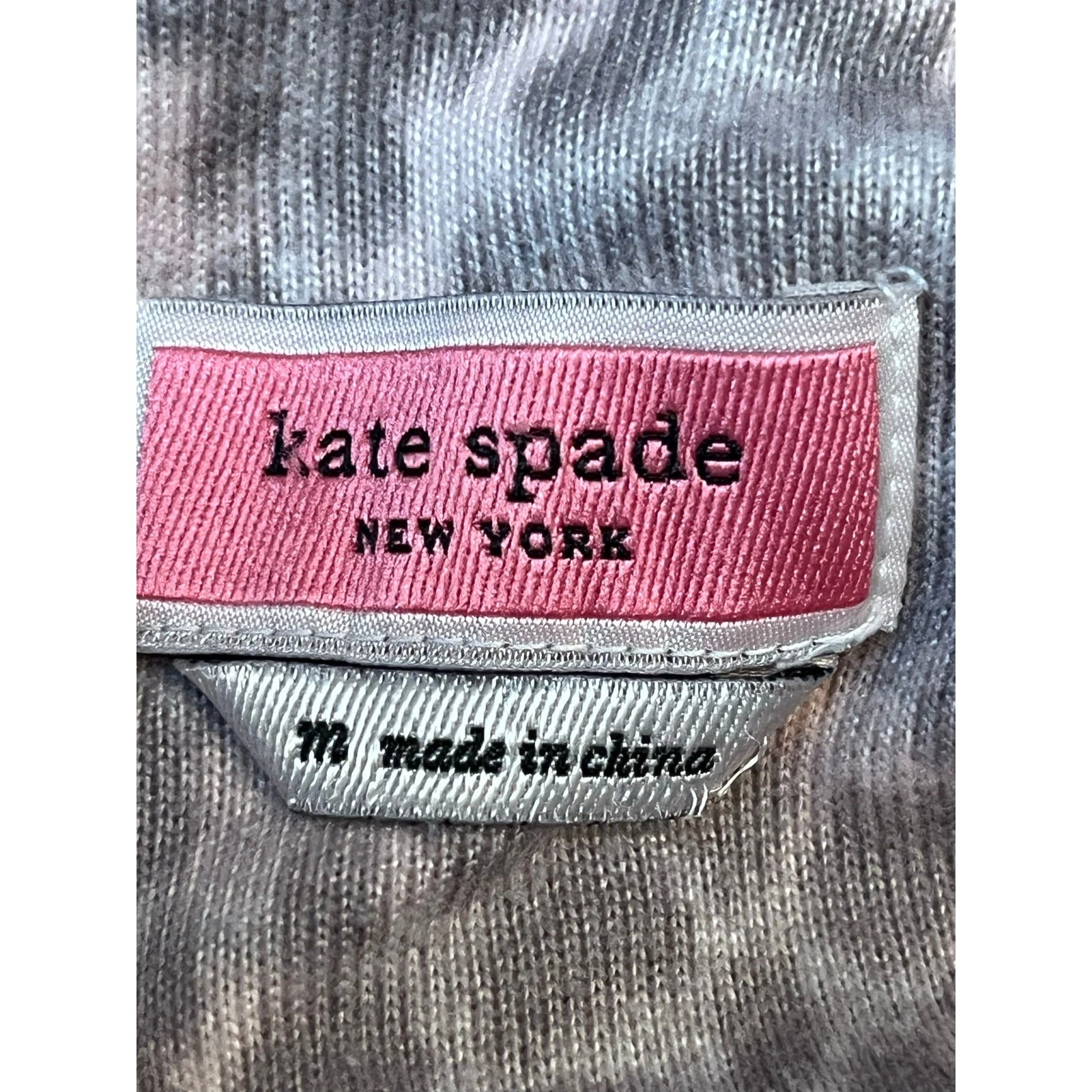 Abito donna Kate Spade Med rosa grigio stampa leopardata manica lunga in maglia