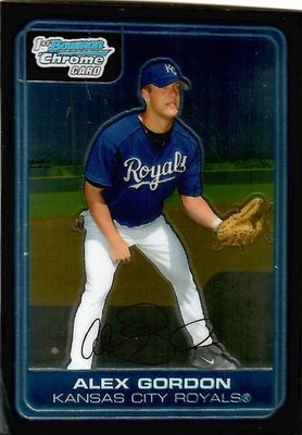 Alex Gordon 2006 Bowman Chrome Prospects Rookie Card# BC-1 Kansas City Royals