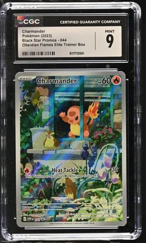 2023 Pokemon Black Star Promos Charmander Obsidian Flames ETB CGC 9 #044