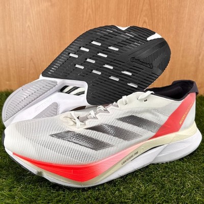 adidas Adizero Boston 12 Cloud White Solar Red Running Shoes IF9210 Men's Sz 11