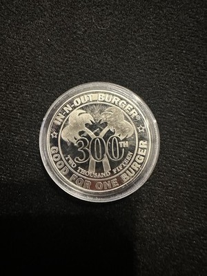 In-N-Out Burger 300th Silver Burger Coin Special Edition Sealed