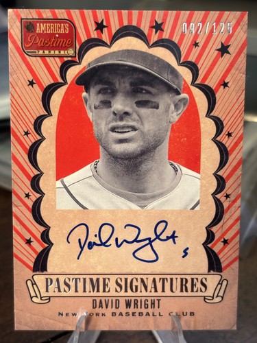 2013 Panini America's Pastime Pastime Signatures #44 David Wright 92/125