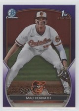 2023 Bowman Draft Chrome Purple Refractor 126/250 Mac Horvath #BDC-90 yj0