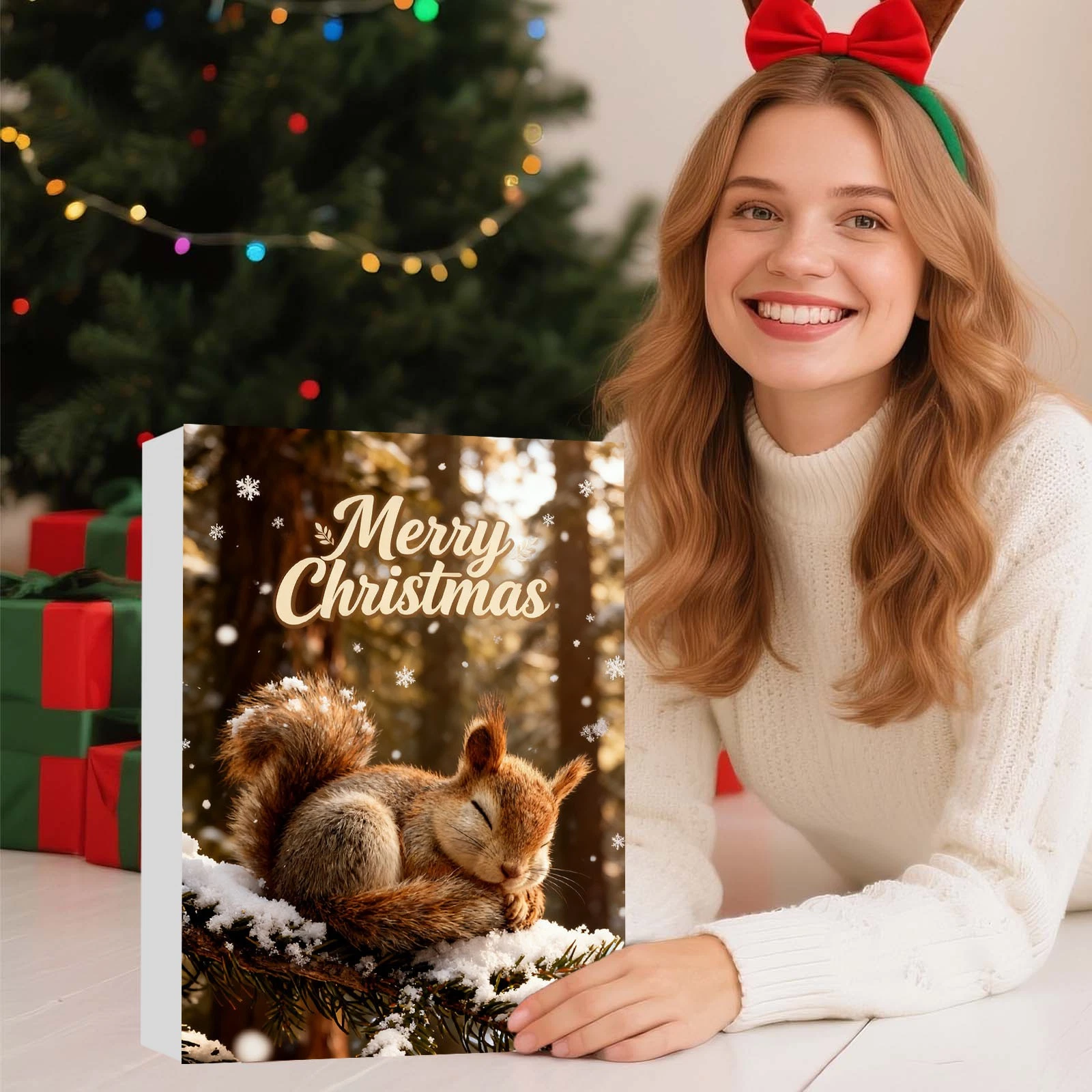 Forest Animal Acorn 2025 Christmas Advent Calendar Forest Ornaments 24pc 2D Acrylic