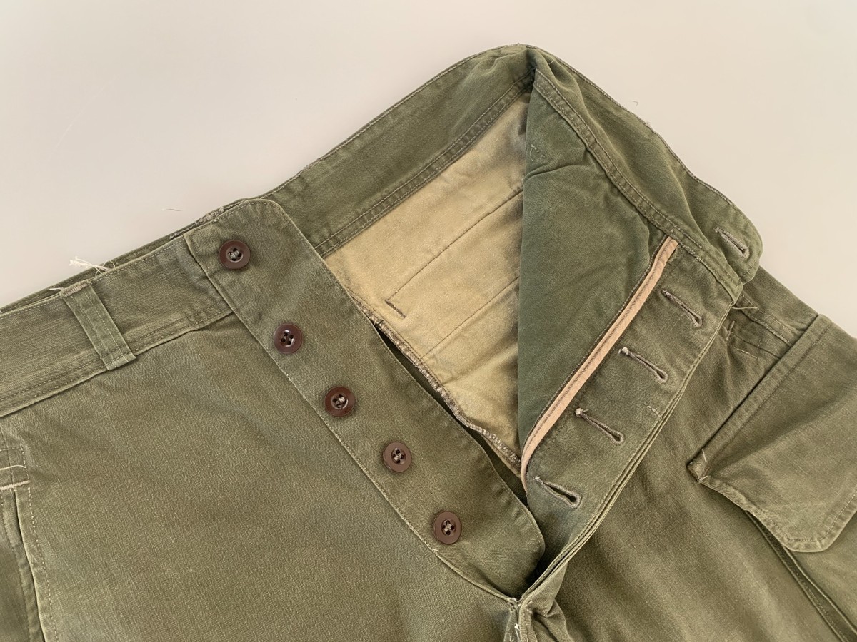 VTG Old French TTA M47 Military Cargo Pants Algeria Army Armée 