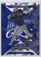 2025 Panini Crusade Crusade Blue Cracked Ice James Triantos #32 0t6o