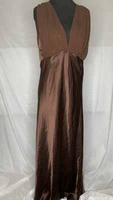Cinderella Divine Long Brown Evening Dress Size 6 Extra Large - See Description