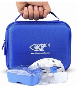 Vision Aid Magnifying Headset for Hobbies, Crafts, Close Work - USB Rechargeable