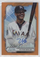 2019 Bowman Sterling Prospect Orange Refractor 15/75 Victor Mesa Jr Auto xb2