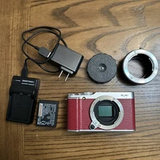 Fujifilm X-A1 Mirrorless SLR Digital Camera, Lens Adapter + Pocket Dispo X-Mount