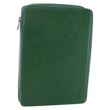 LOUIS VUITTON Epi Agenda Voyage Day Planner Cover Green LV Auth 148066