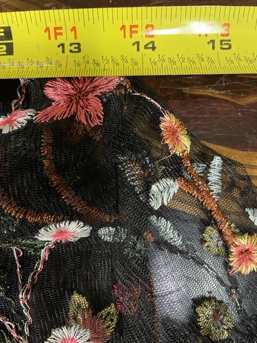 NWT Anthropologie Endless Rose Black Floral Embroidered Sheer Mesh Maxi Dress S - Picture 17 of 20