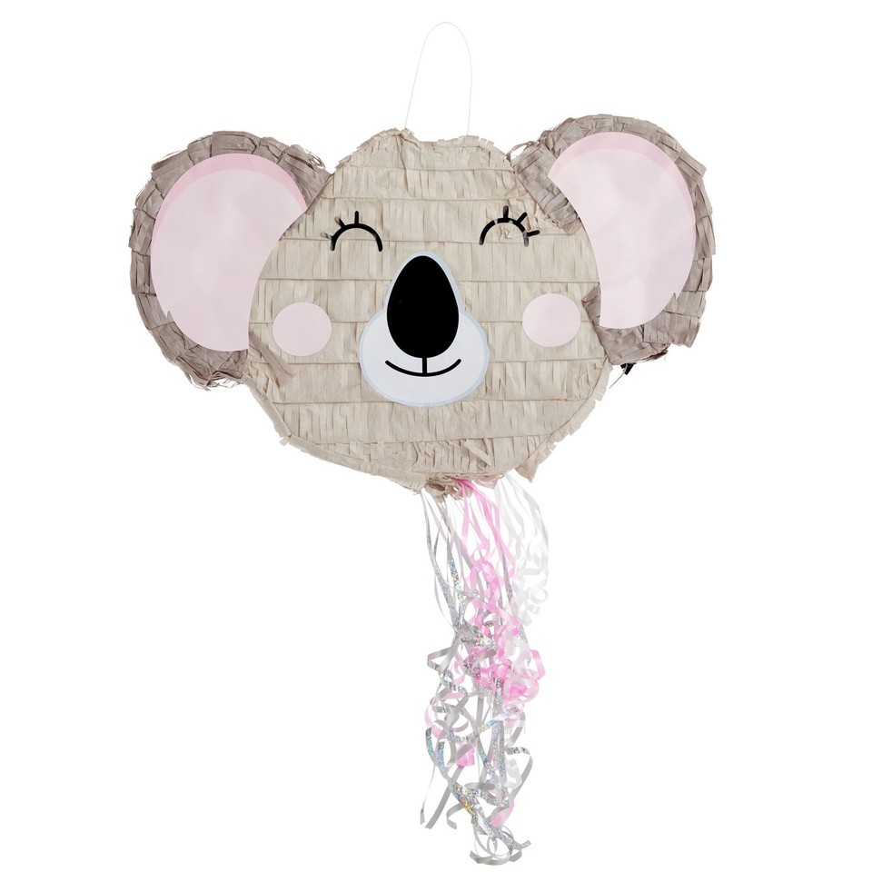 Small Pull String Koala Pinata for Jungle Animal Birthday Party, 16.5 x ...