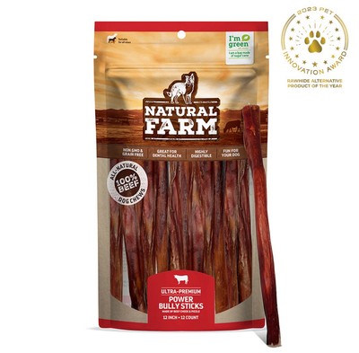 Natural Farm - 12 Inch Power Bully Sticks ( 3 PACK of 12 )
