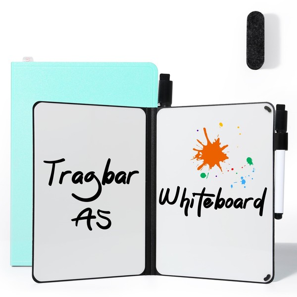 Mini Whiteboard A5 22X17Cm Doppelseitig Abwischbar FüR BüRo Schule Inkl. Marker-image