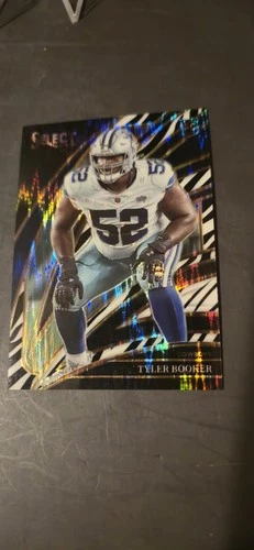 2025 Panini Select Club Level Tyler Booker #298 Zebra Prizm (RC) Dallas Cowboys