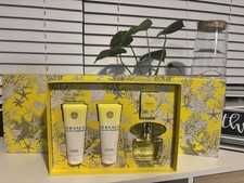Versace EDT Yellow Diamond 4 PC Gift Set 3.4 ...
