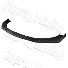 Unpainted Black Front Bumper Protector Body Splitter Spoiler Lip 3PCS Universal