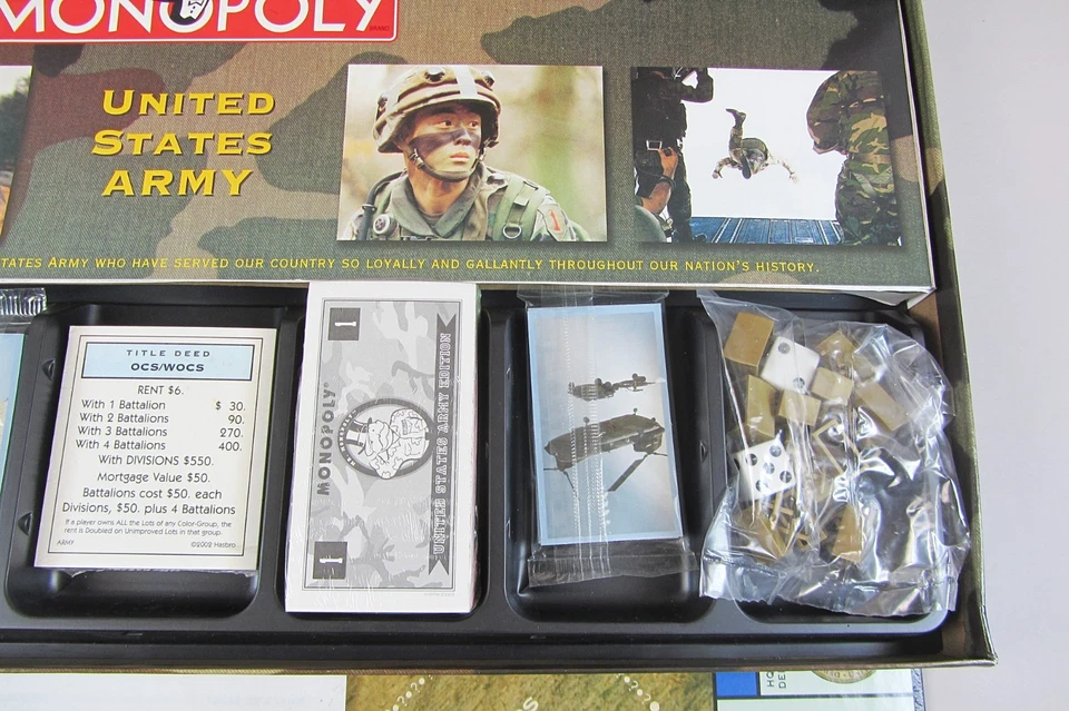 Monopoly United States Army Edition USA Monopoly Hasbro SEALED CONTENTS 2002 - Image 4 of 4