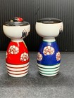Pair of Kokeshi Doll Salt and Pepper Shakers 3" tall — photo 5