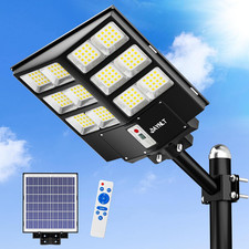 Y-2000W Lampione Solare Led Esterno, 60000LM 6500K Lampada Stradale Solare Con S
