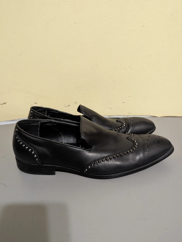 SAS 男式 10 码铆钉黑色一脚蹬乐福鞋 — 第 3/4 张图片