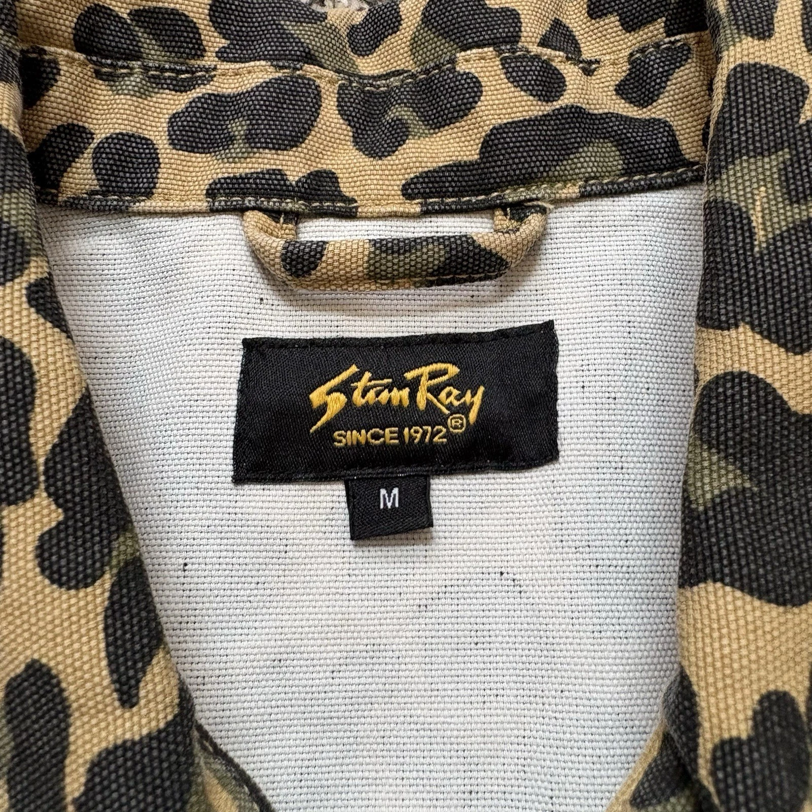 Stan Ray Leopard Print Coverall Chore Jacket Men’s M Workwear Utility image 4