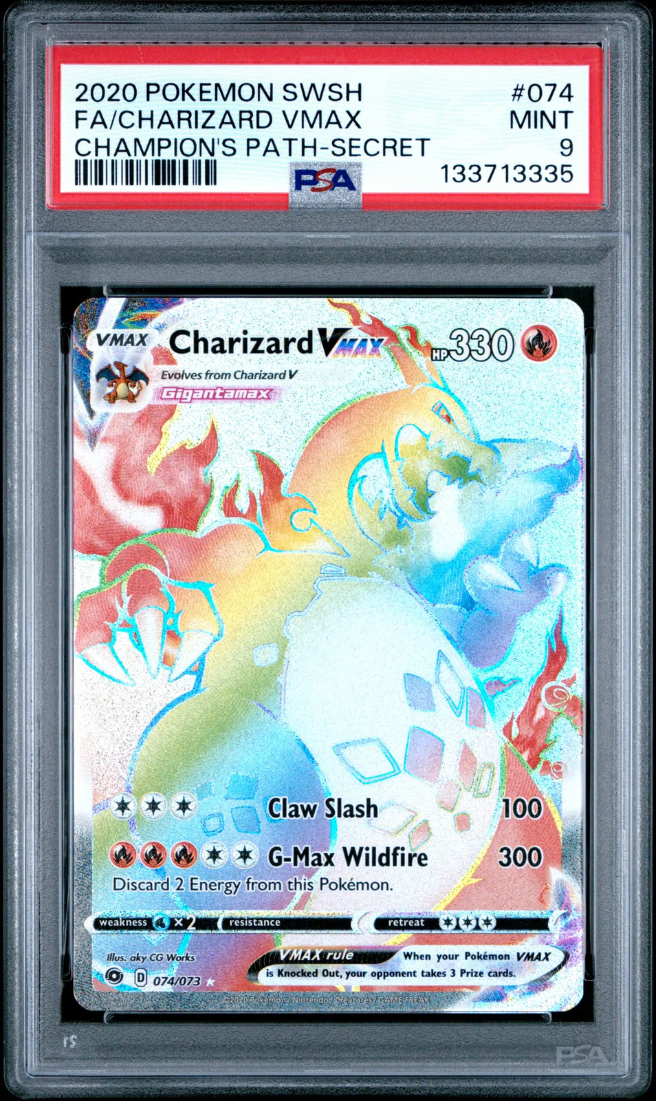 Charizard Vmax 2020 Champion's Path #74 PSA 9