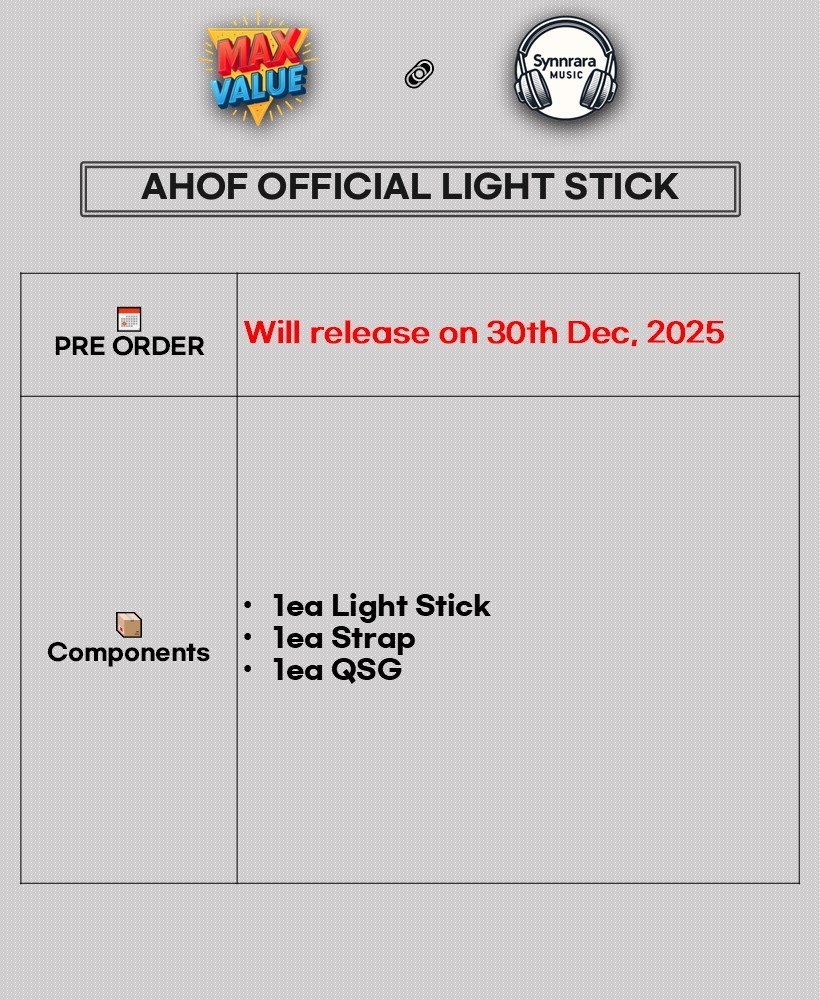 AHOF OFFICIAL LIGHT STICK w/Strap,QSG,Tracking Code FANLIGHT MD