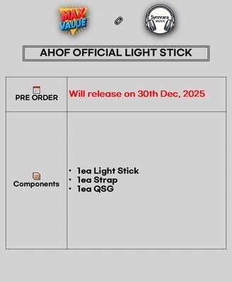 AHOF OFFICIAL LIGHT STICK w/Strap,QSG,Tracking Code FANLIGHT MD