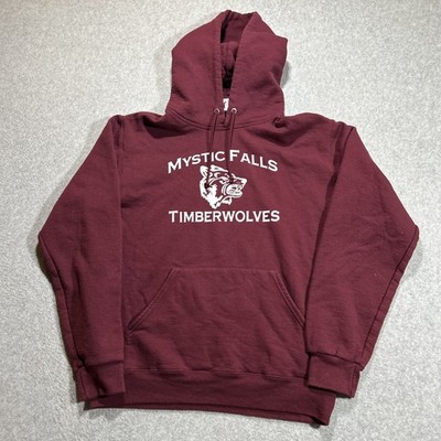 The Vampire Diaries Mystic Falls Timberwolves Stefan Salvatore Hoodie - Small