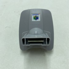 Nintendo 64 Gameboy Transfer Pak Gray/Clear Translucent Tested Working