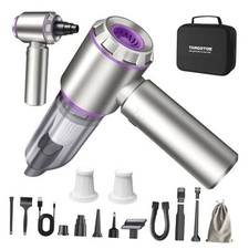 800000RPM Cordless Mini Vacuum Air Duster 4-in-1 High Power 20000PA Purple