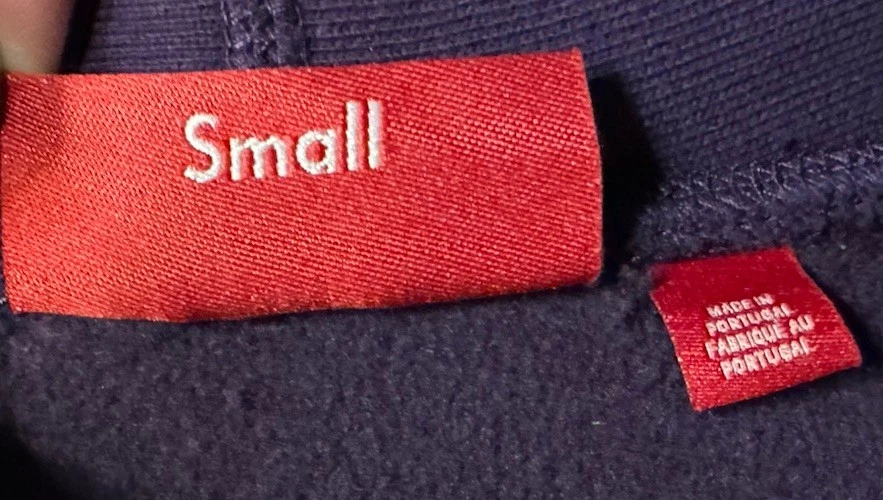 Supreme Varsity Felpa con Cappuccio Viola Scuro Uomo Taglia S Autentica