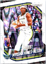 2025 Panini Prizm WNBA #96 Myisha Hines-Allen White Seismic Prizms