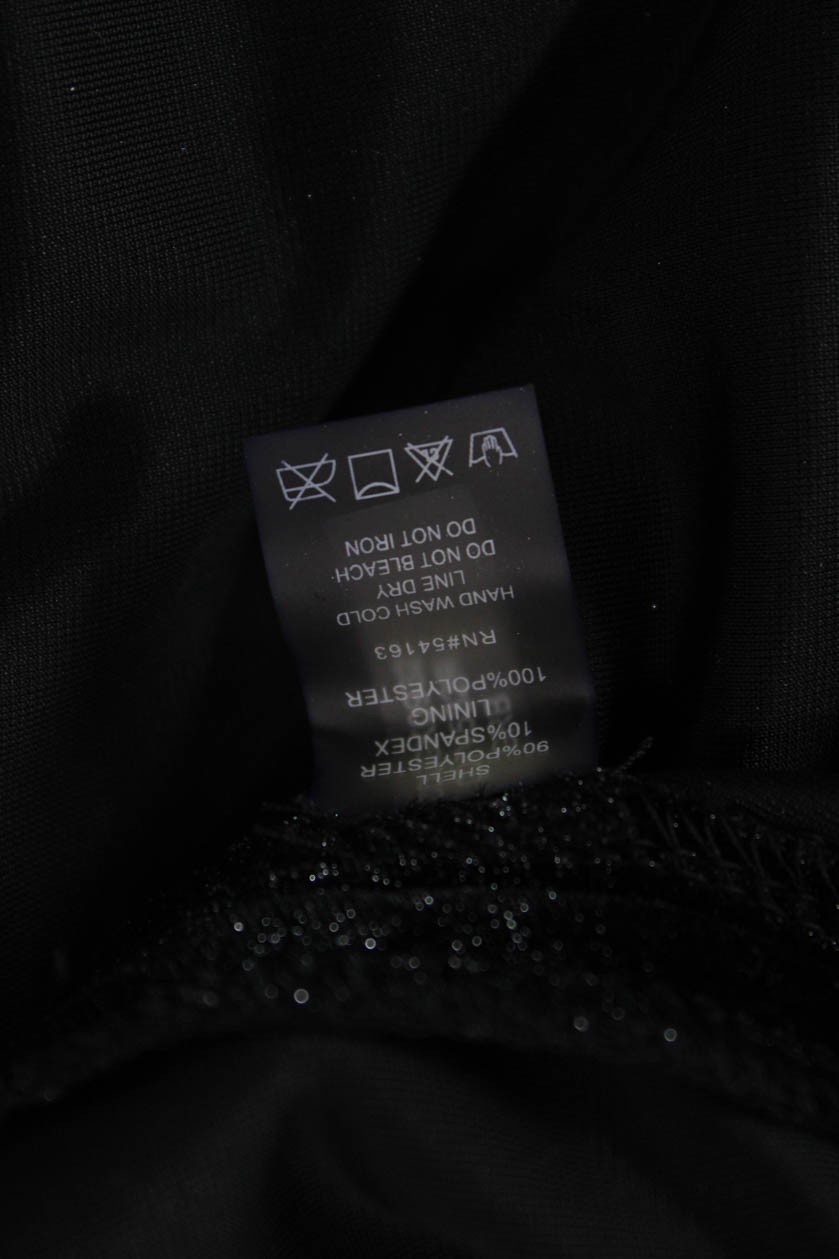 Calvin Klein Women Sheath Wrap Black V-Neck Long Sleeve Dress Size 6 thumbnail 5