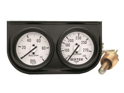 Auto Meter 2-1/16in Oil/Wtr Console