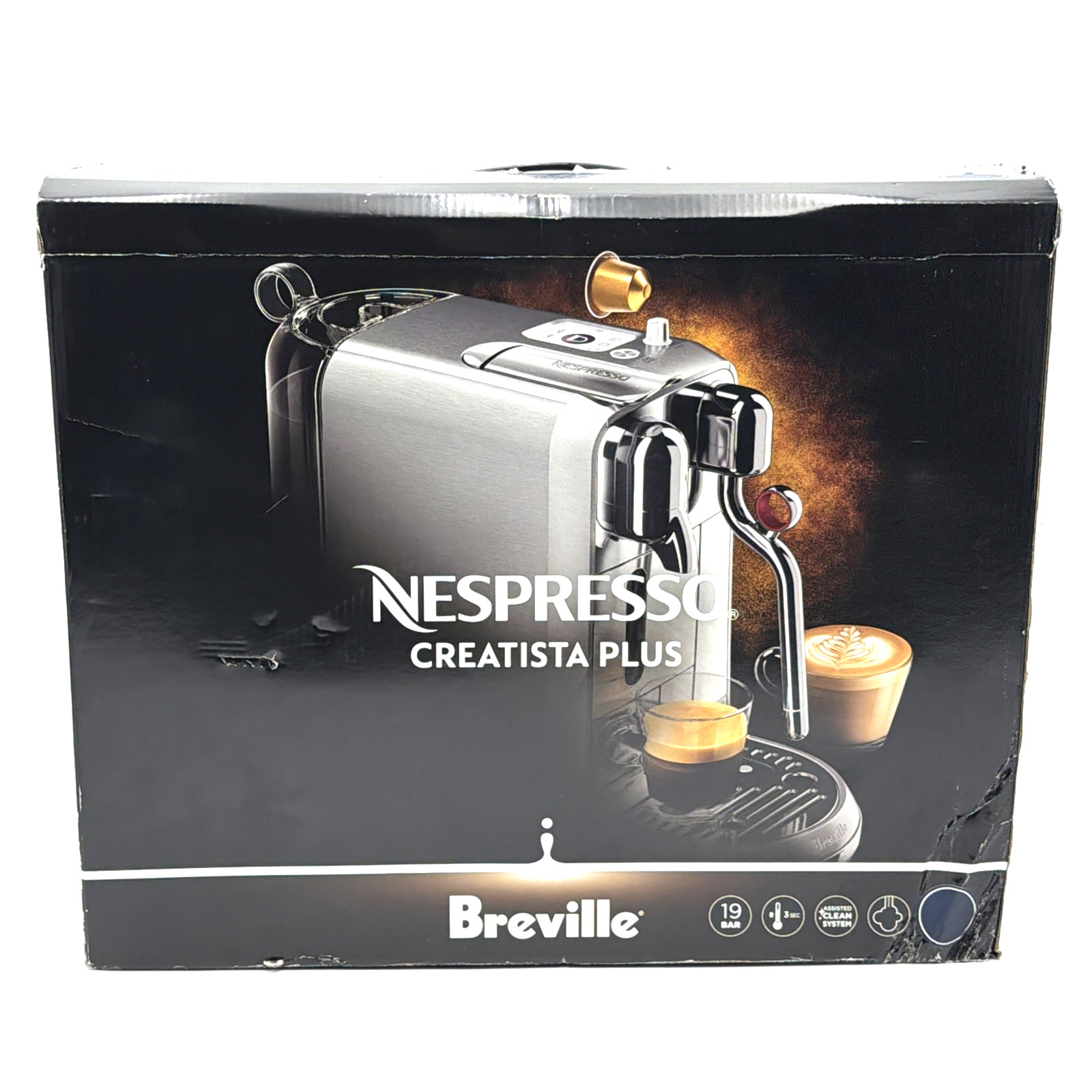 Breville Creatista Plus Nespresso Machine Damson Blue Open Box BNE800DBL1BUS1