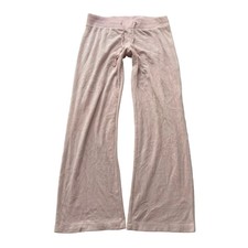 Juicy Couture Women's Pastel Pink Velour Flared Track Pant Loungewear Y2K Size M