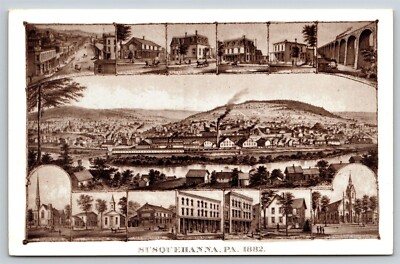 Pennsylvania Susquehanna Shops Oakland 1882 W.W. Denslow Unused Postcard, S11