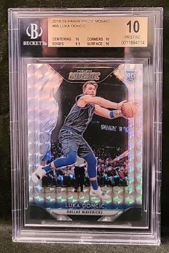 2018-19 Panini Mosaic Prizm #68 Luka Doncic Mavericks RC Rookie BGS 10 MINT!!!