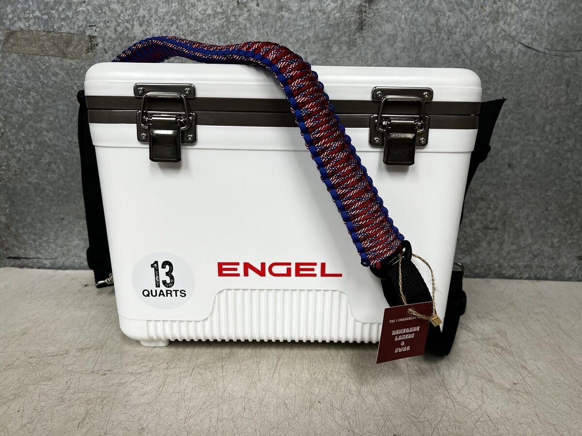 Engel 13 Qt WhiteDry Box, Cooler, With Custom Paracord Strap Engel 13 Qt WhiteDry Box, Cooler, With Custom Paracord Strap