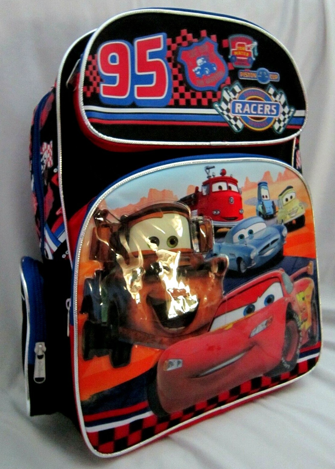 Lightning McQueen#95 with Tater 16" Red Backpack&Matching Insulated Lunchbox-New