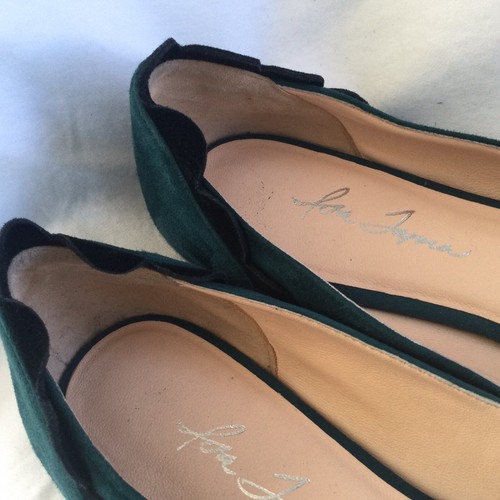 Isa Tapia Turquoise Black Clemente 40 or US 10 Suede Uppers Flats Heart Fast US - Picture 7 of 18
